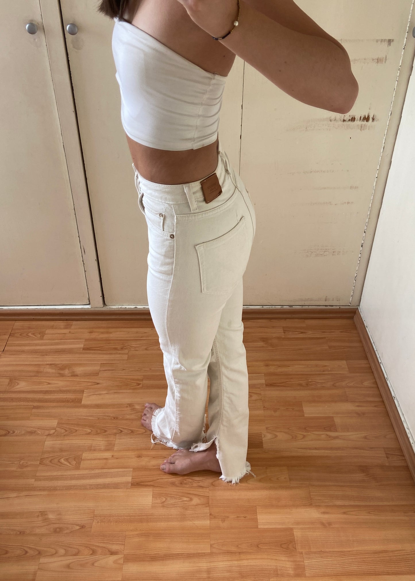 JEANS COLOR BEIGE