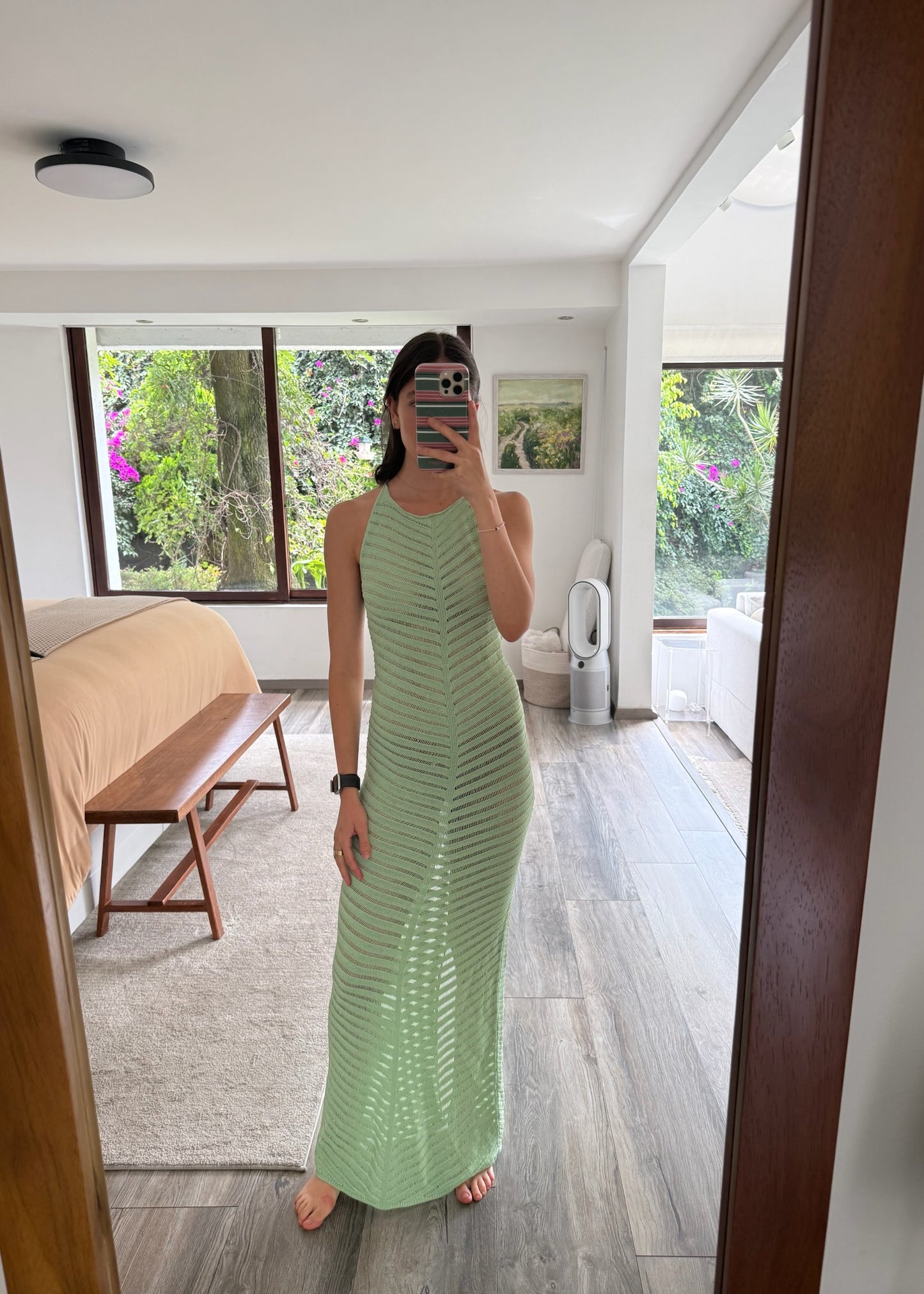 VESTIDO MINT GREEN DE KNIT