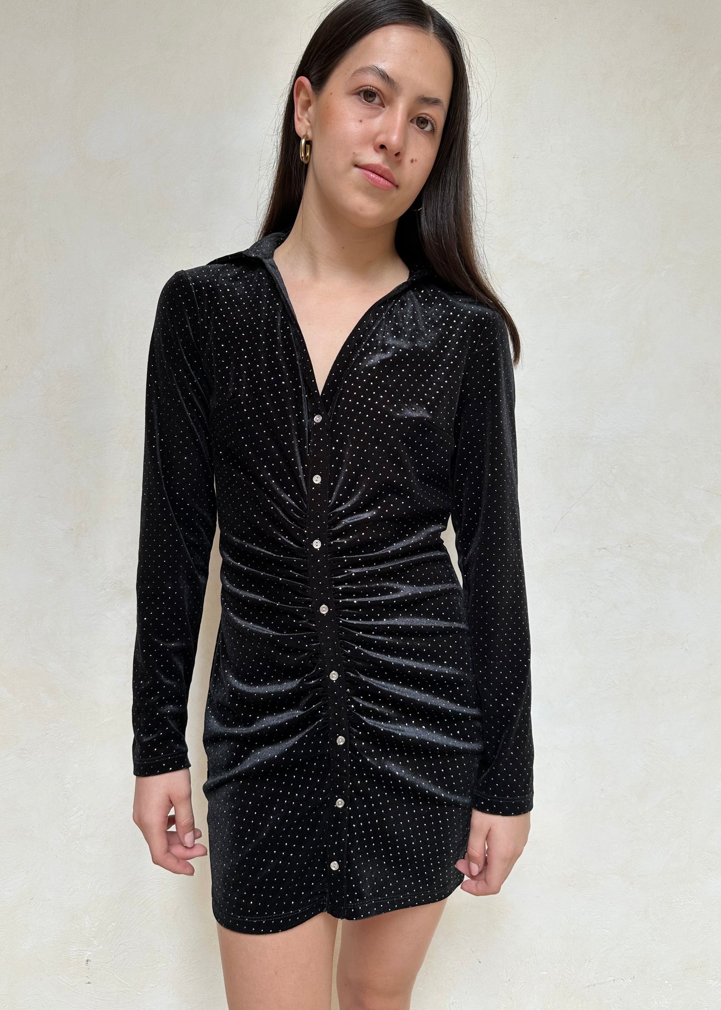 VESTIDO DE TIPO CAMISA VELVET SPARKLY