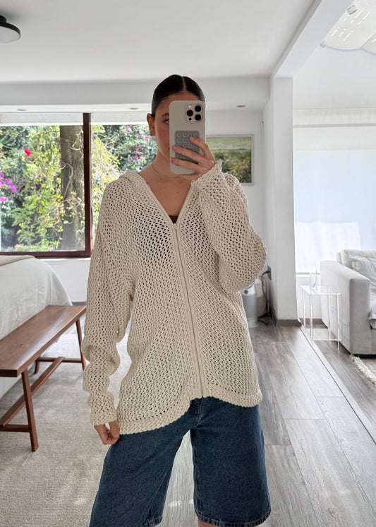 SUDADERA DE KNIT BEIGE