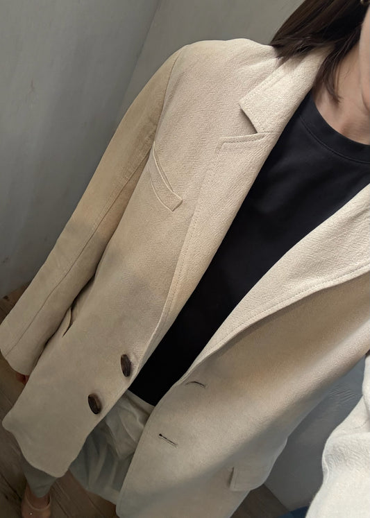 BLAZER BEIGE DE LINO