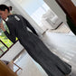 VESTIDO MAXI PLATEADO CUELLO ALTO