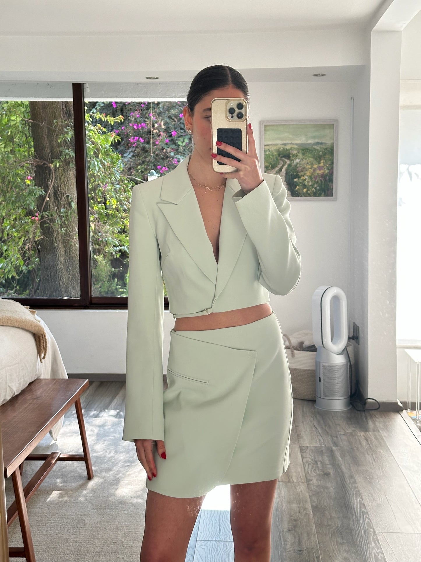 VESTIDO DE TIPO BLAZER MINT GREEN