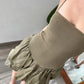 VESTIDO MINI BOMBÓN VERDE MILITAR