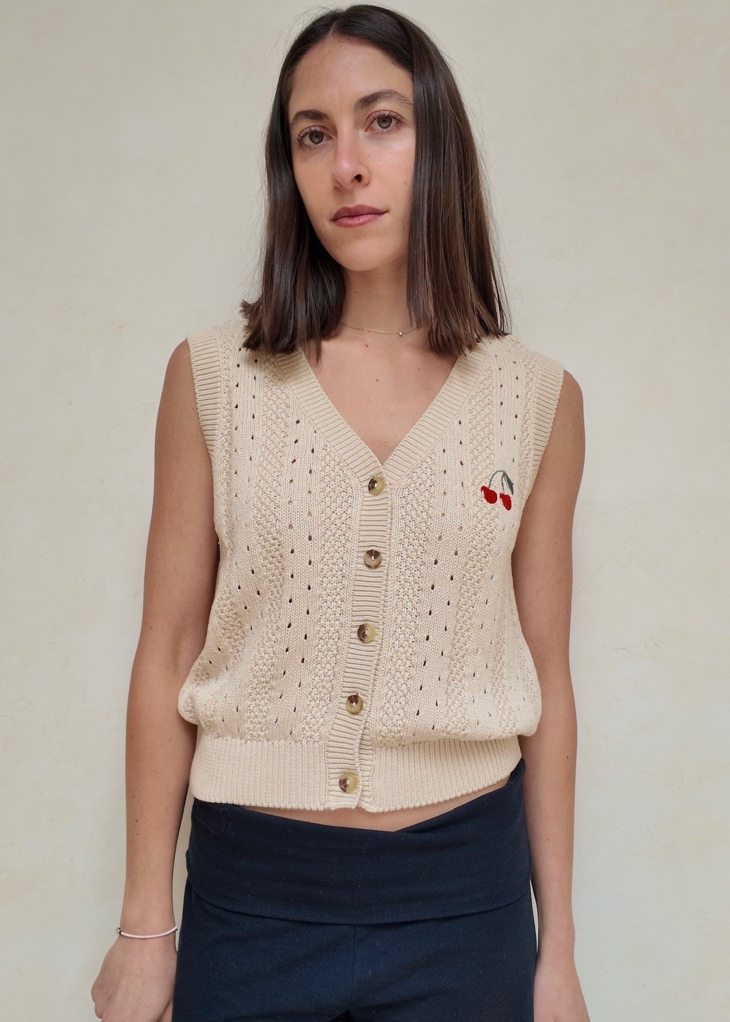 CHALECO DE KNIT CHERRY