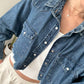 CHAMARRA DENIM CROPPED LIGERA