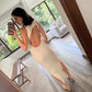 VESTIDO DE KNIT ESPALDA ABIERTA BLANCO
