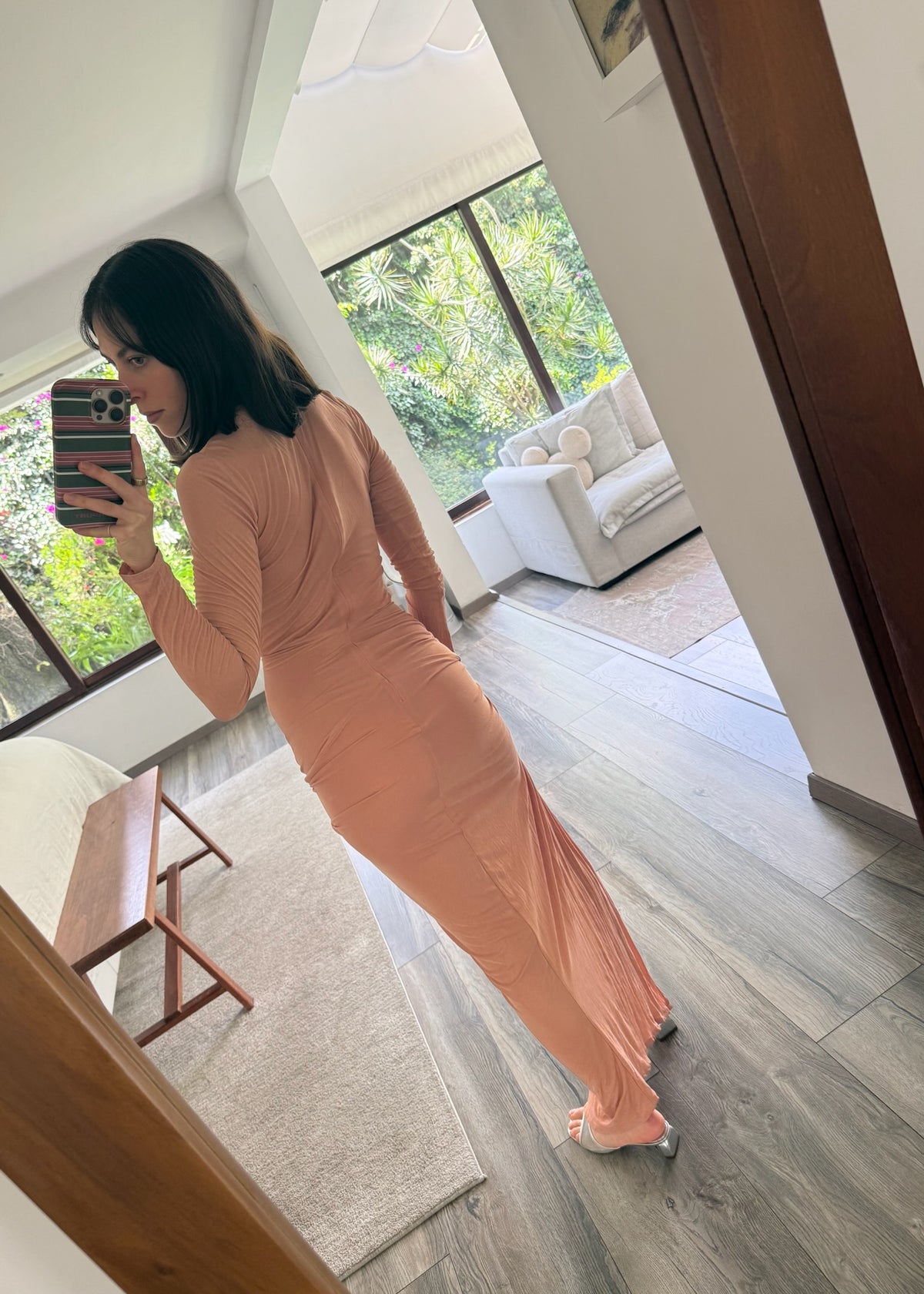 VESTIDO MAXI PALO ROSA