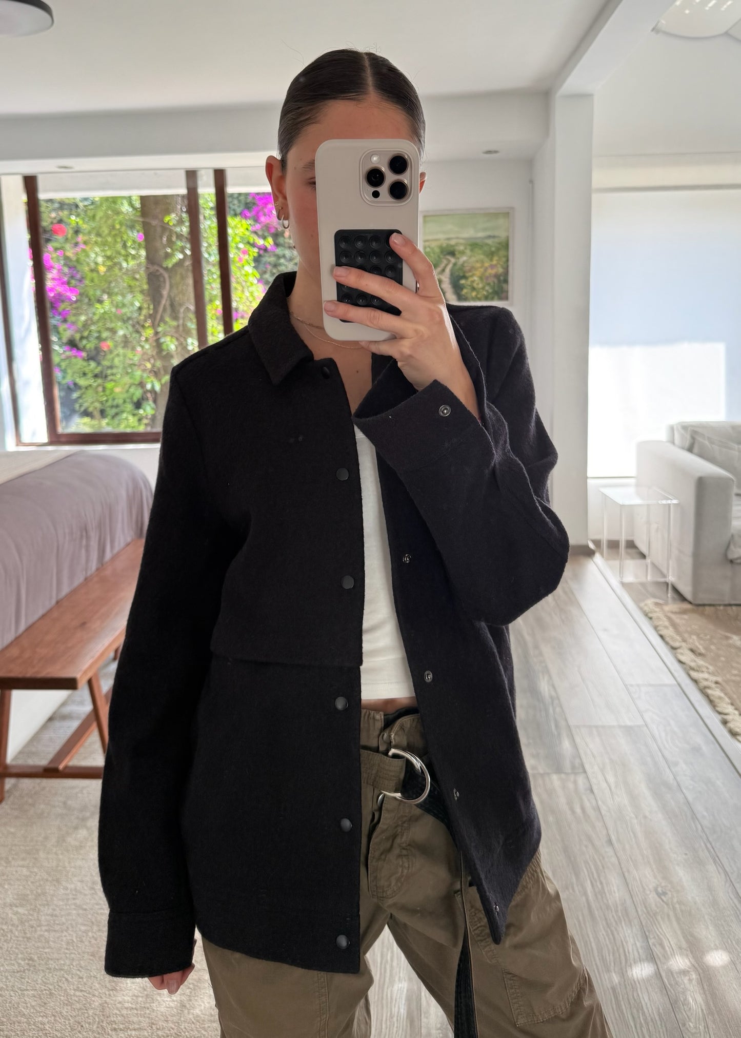 SHACKET DE LANA AZUL MARINO