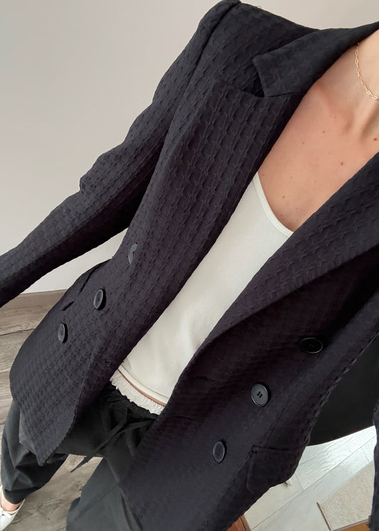 BLAZER NEGRO CON TEXTURA