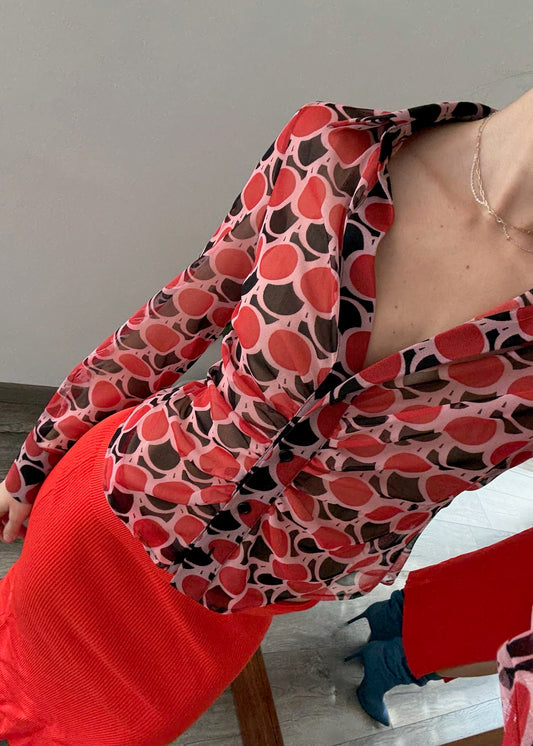 CAMISA DE MESH CON PRINT